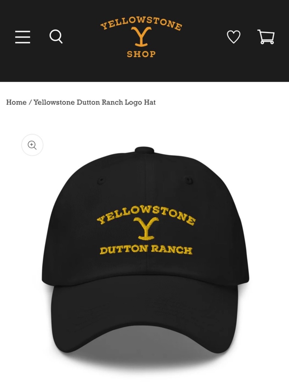 Yellowstone Dutton Ranch Embroidered Baseball Cap - NWWOT